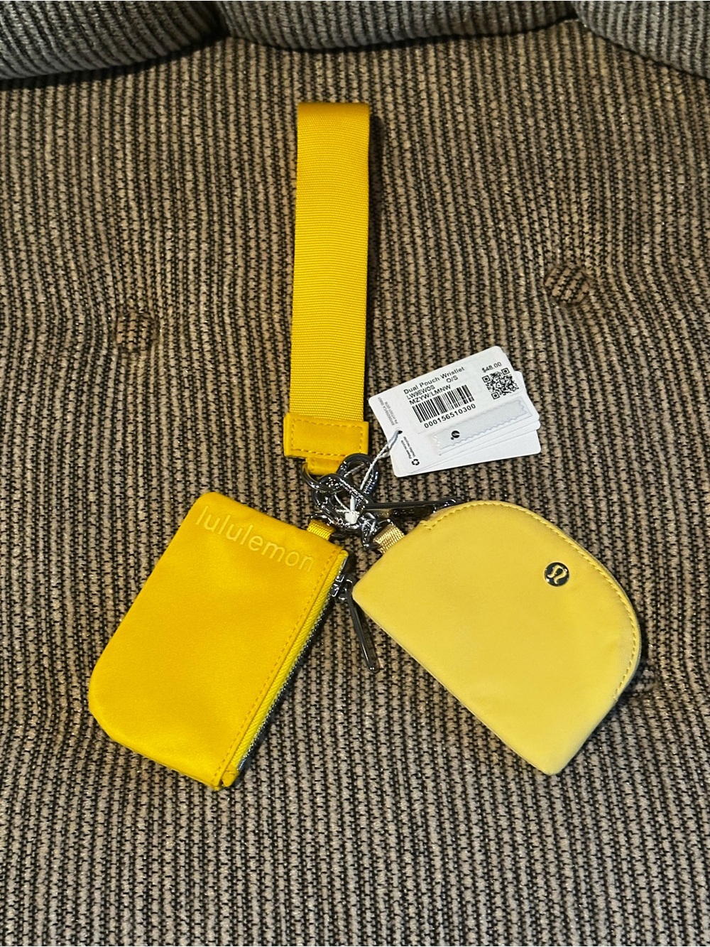 Lululemon Dual Pouch Wristlet - Daisy Glow / Lemon Wash - NWT - SOLD OUT